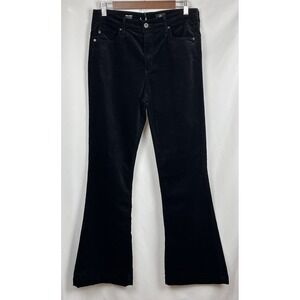 Adriano Goldschmied The Janis High-Rise Flare Black Velvet Corduroy 31R SoftGoth